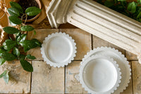 Corolla - Piatto laterale in ceramica bianca fantasia