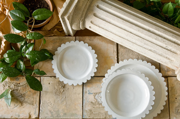 Corolla - Fancy White Ceramic Side Plate