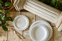 Fancy White Ceramic Dinner Plates