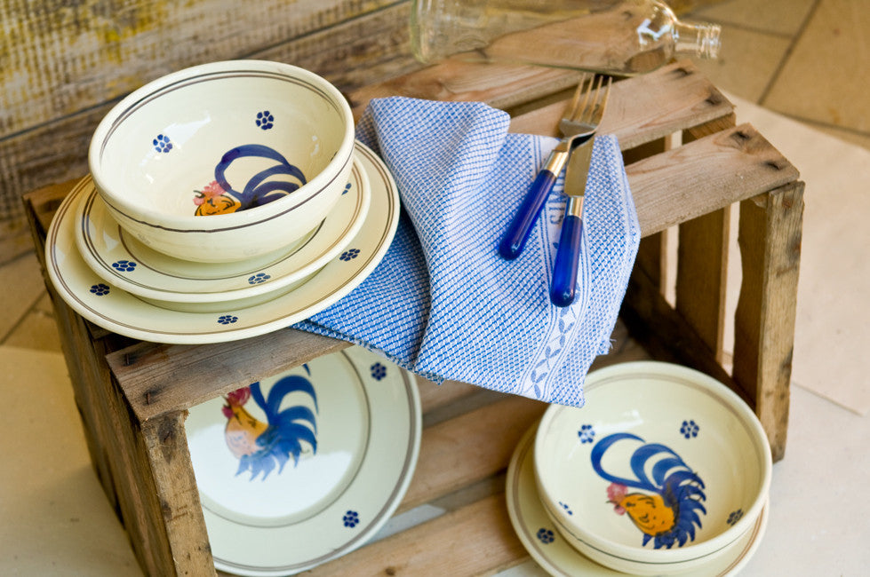 Hand-Painted Rustic Dinner Set