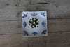 Zen Had-Painted Side Plate with blue and green floral designs