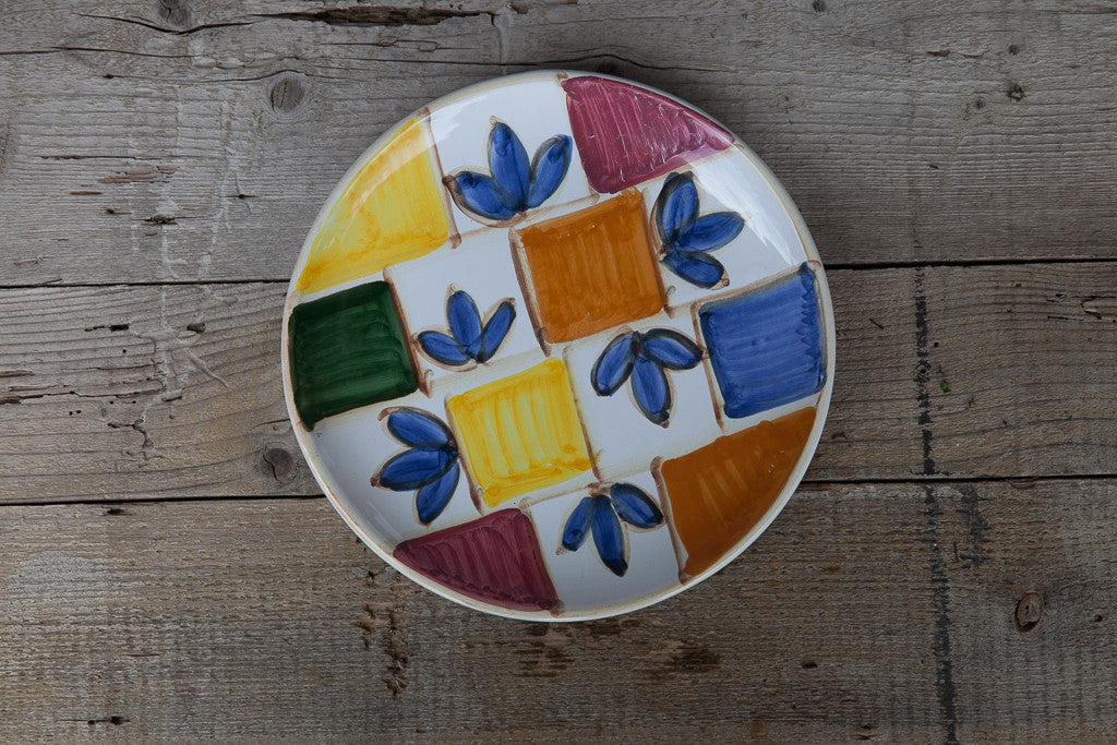 Colorful Dinner Plate Hand-Painted in Sicily