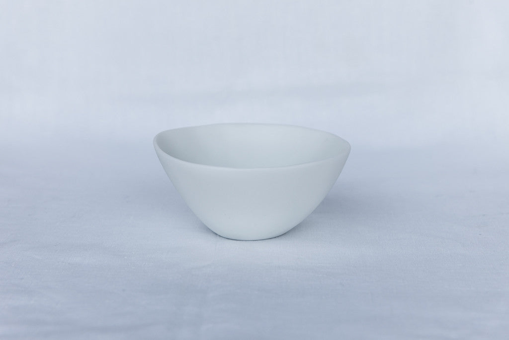 Handmade White Resin Side Bowl by Tina Frey