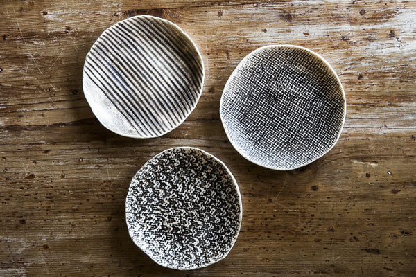 Handmade Textured Porcelain Plates