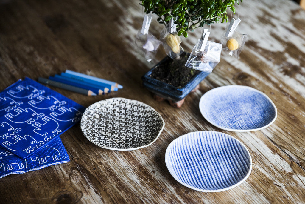 Handmade Textured Porcelain Plates