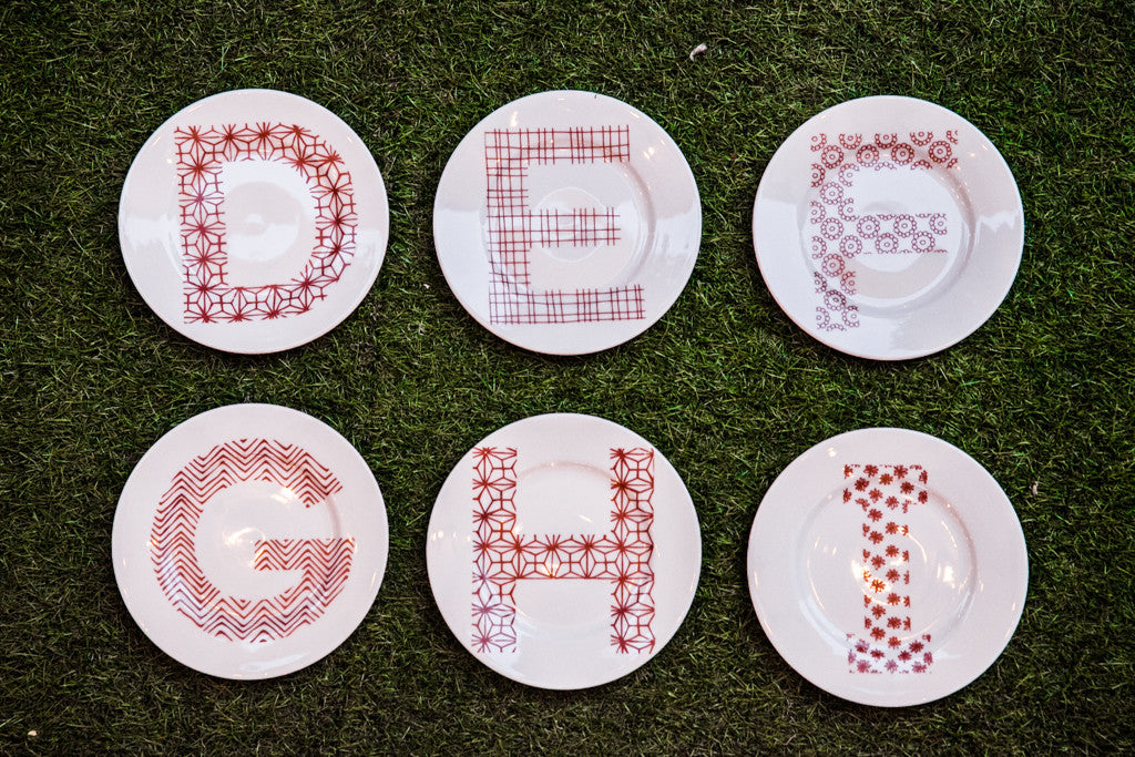 Alphabet Porcelain Plates