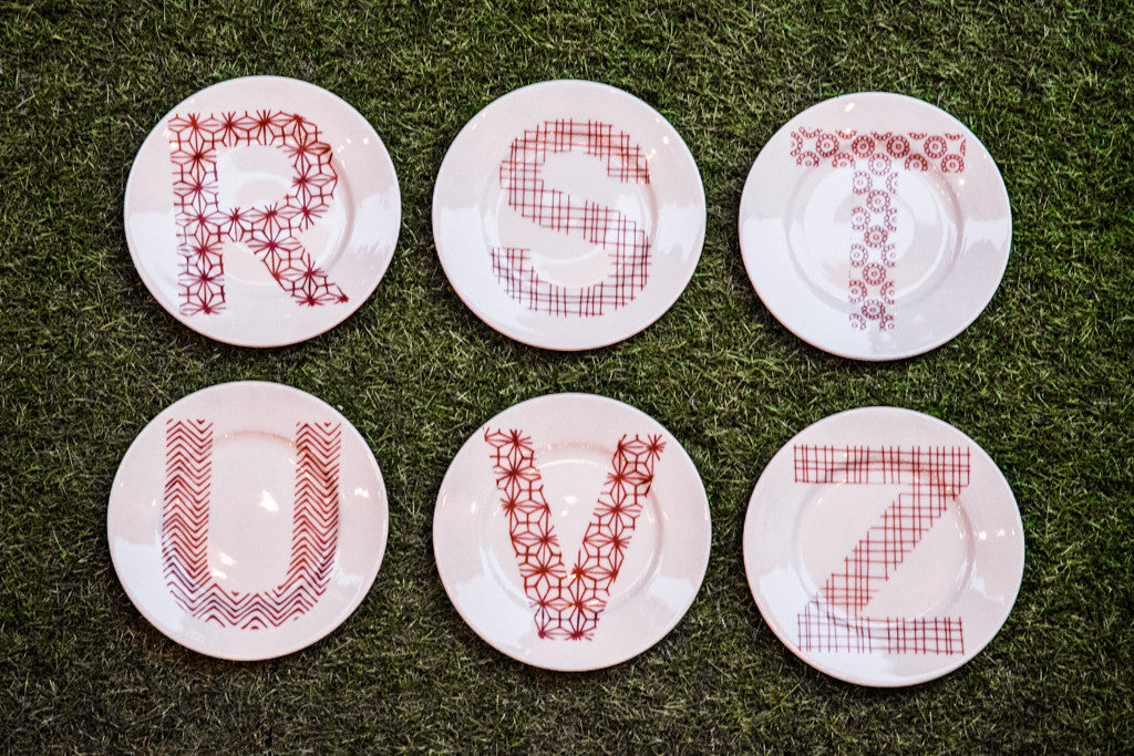 Alphabet Porcelain Plates