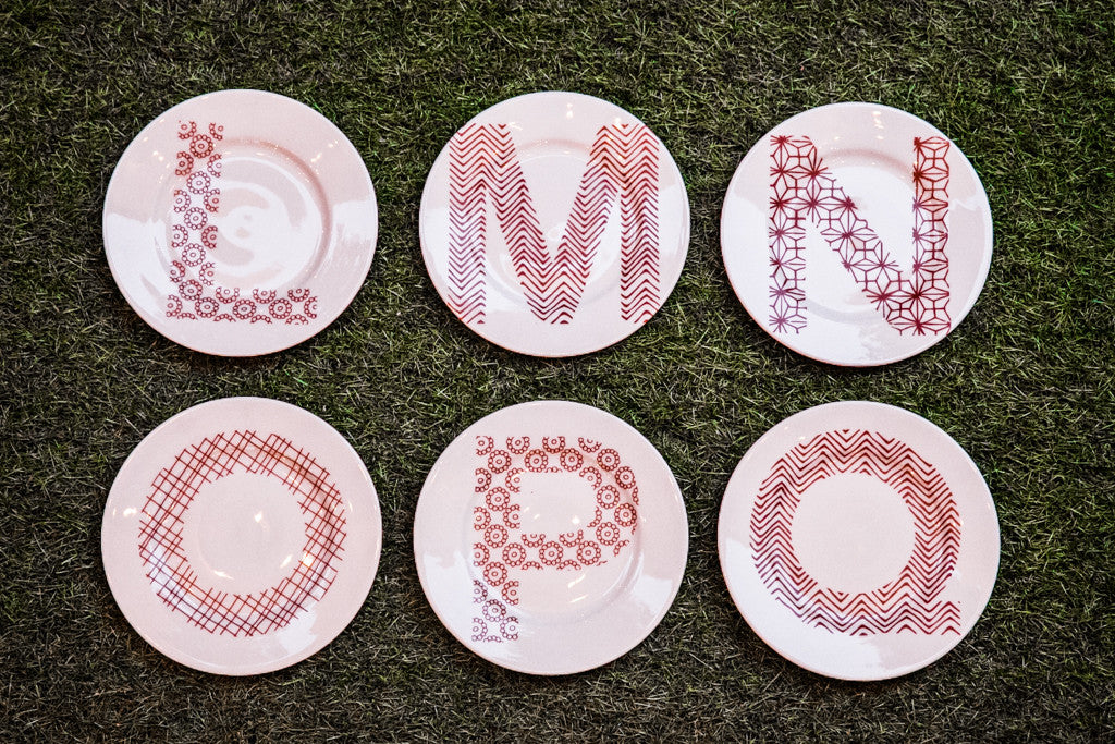 Alphabet Porcelain Plates