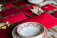 Mosaico Rosso - Hand-Painted red Dinner Set