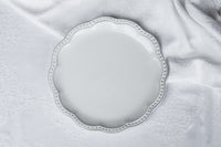 Elegant White Ceramic Dinner Set Made in Italy