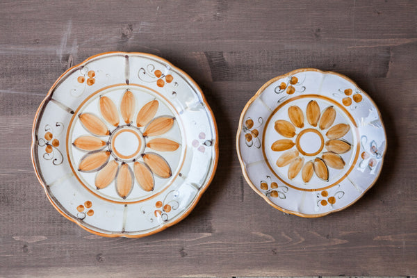 Papa - Orange - Hand-Painted Ceramic Dinner Set