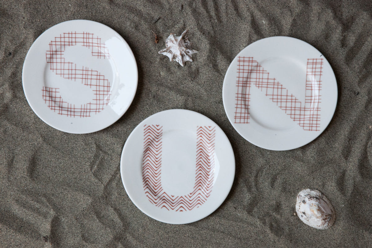 Lettere - Alphabet Porcelain Plates