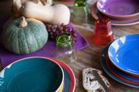 Arcobaleno - Piatto da portata in ceramica colorata fatto a mano