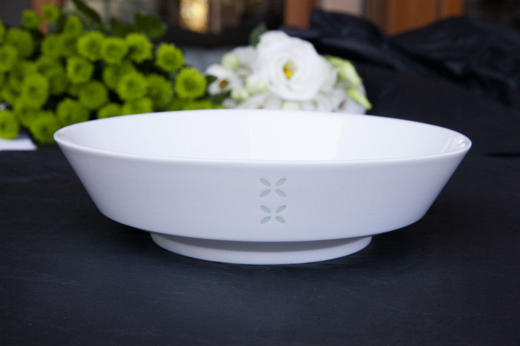 rice-grain porcelain pasta bowl