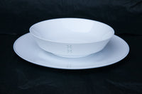 rice-grain porcelain dinner plate
