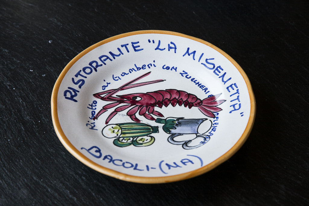 Handpainted Plate with a Sea Motif by Solimene di Vietri 