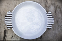 Rustic-Chic Ceramic Serving Bowl Handmade in Italy