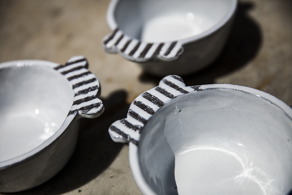 Rustic-Chic Ceramic Side Bowls Handmade in Italy