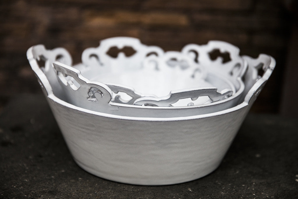 Handmade White Ceramic Bowls made in Italy