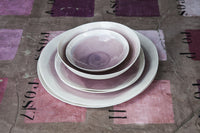 3-Piece Porcelain Dinner Set with Watercolor Effect, Home porcelain dinnerware
