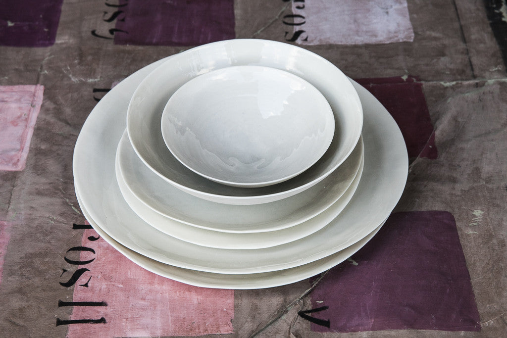 3-Piece Porcelain Dinner Set with Watercolor Effect, Porcelain set