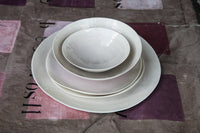 3-Piece Porcelain Dinner Set with Watercolor Effect