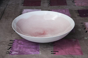 Porcelain Serving Bowl with Watercolor Effect, porcelain crockery, elegant dinner plate, pasta bowl, salad bowl