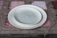 Porcelain Dishes with Watercolor Effect, white porcelain plate