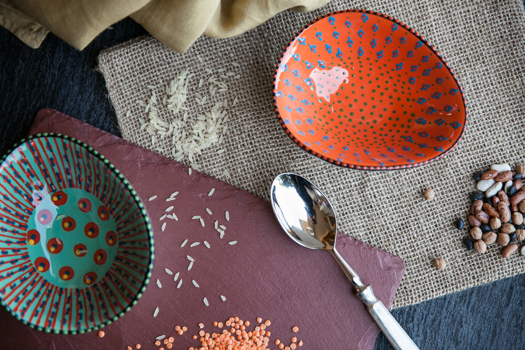 Hand-Painted Mango-Shaped Bowls