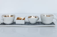 Alice - Porcelain Serving Set with Gold décor