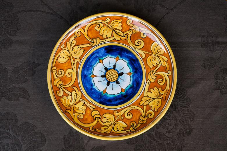 sicilian baroque handmade dinner plate