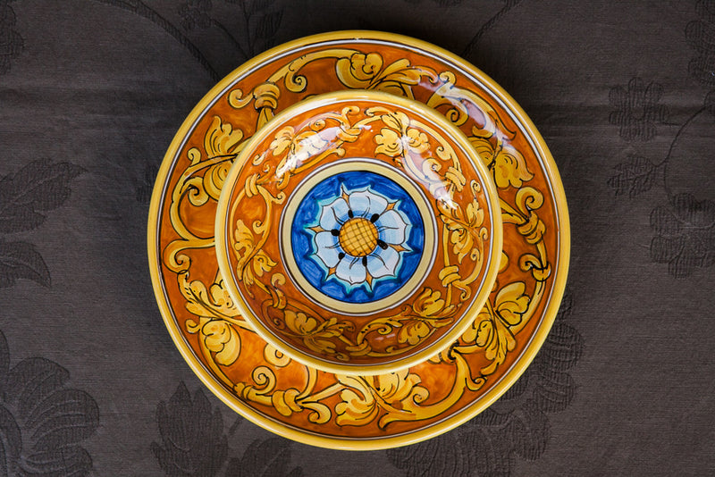 sicilian baroque handmade dinner plate