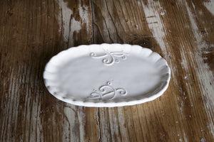 Ricamo - Elegant Ceramic Side Tray