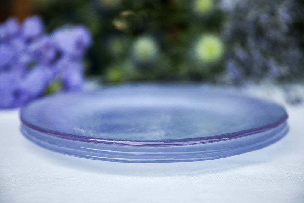 Aqua - Handmade Pastel Glass Dinner Plate