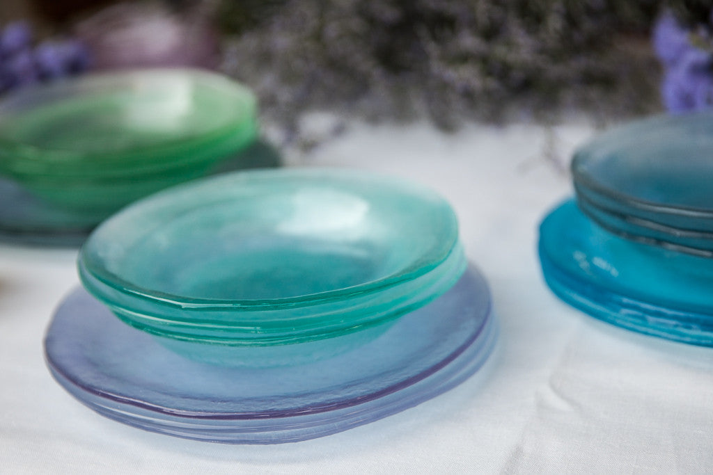 Aqua - Handmade Pastel Glass Side Bowl