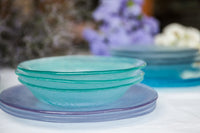 Aqua - Handmade Pastel Glass Soup & Pasta Bowl