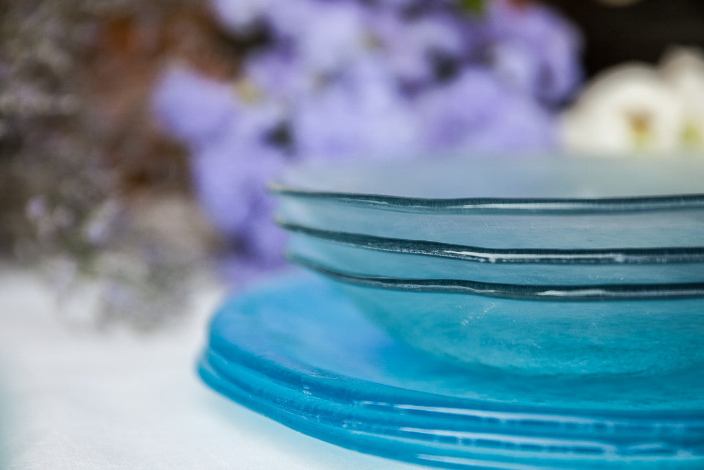 Aqua - Handmade Pastel Glass Soup & Pasta Bowl