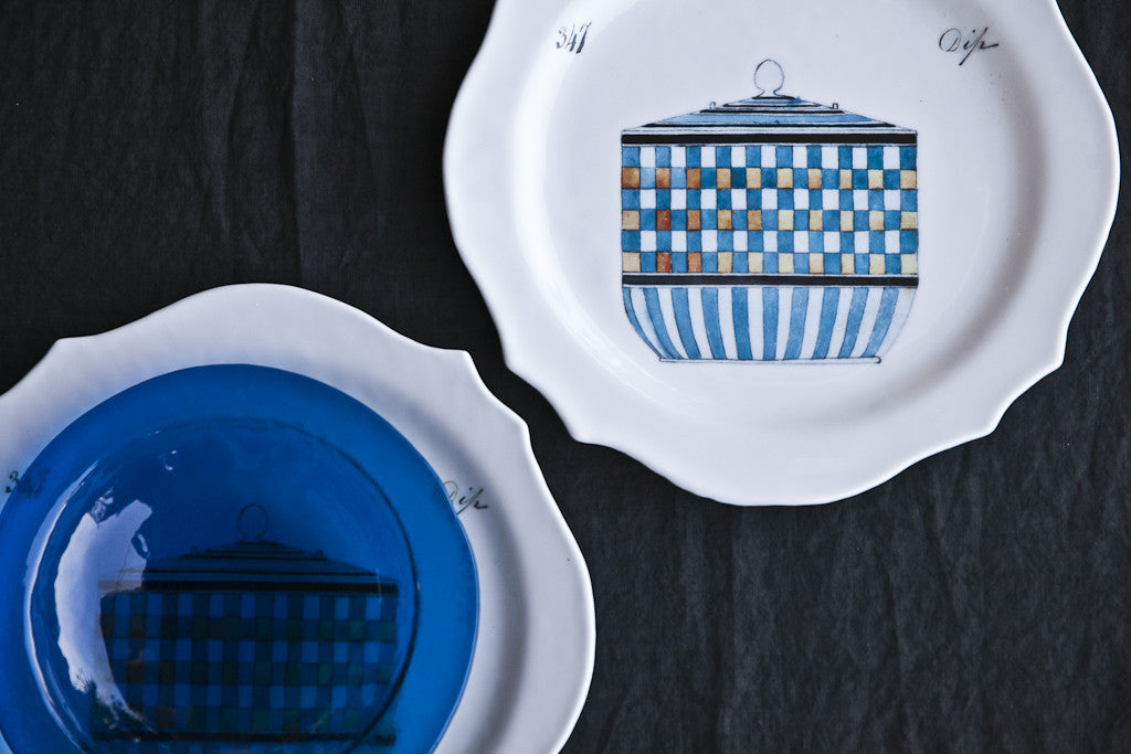 Printed Glass Dinner Set Made in Italy