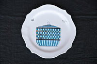 DIP Stripes - Handmade printed Glass Dinner Plate