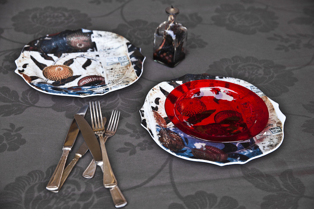 Printed Glass Dishes Made in Italy