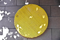 Yellow Handmade Glass Serving Platter by Forme Roma