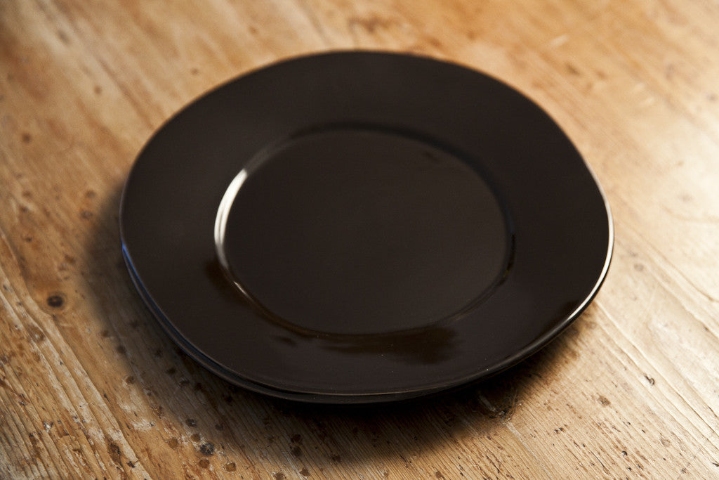 Handmade Chocolate Color Ceramic Dinner Plate