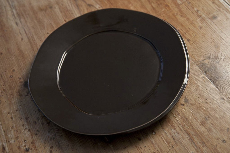 Handmade Chocolate Color Ceramic Charger Plate