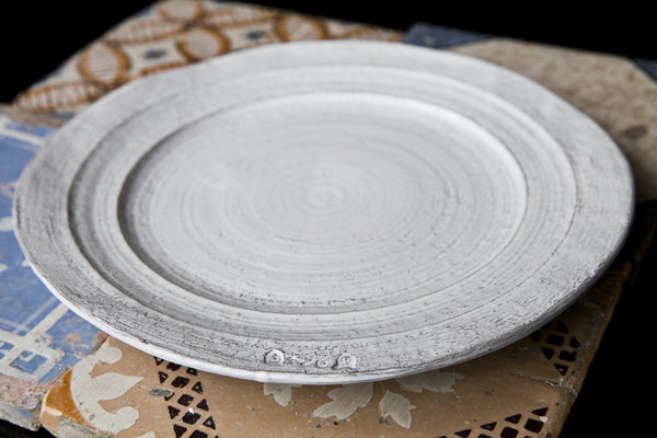 Shabby-Chic Handmade Ceramic Dinner Plate