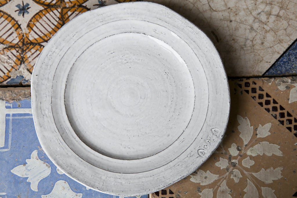 Shabby-Chic Italian Ceramic Side Plate