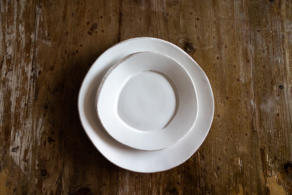 Spazzolato - Servizio da tavola in Ceramica Artigianale in Stile Italiano