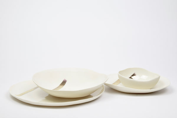 Luna Gold - Handmade Porcelain dinner set