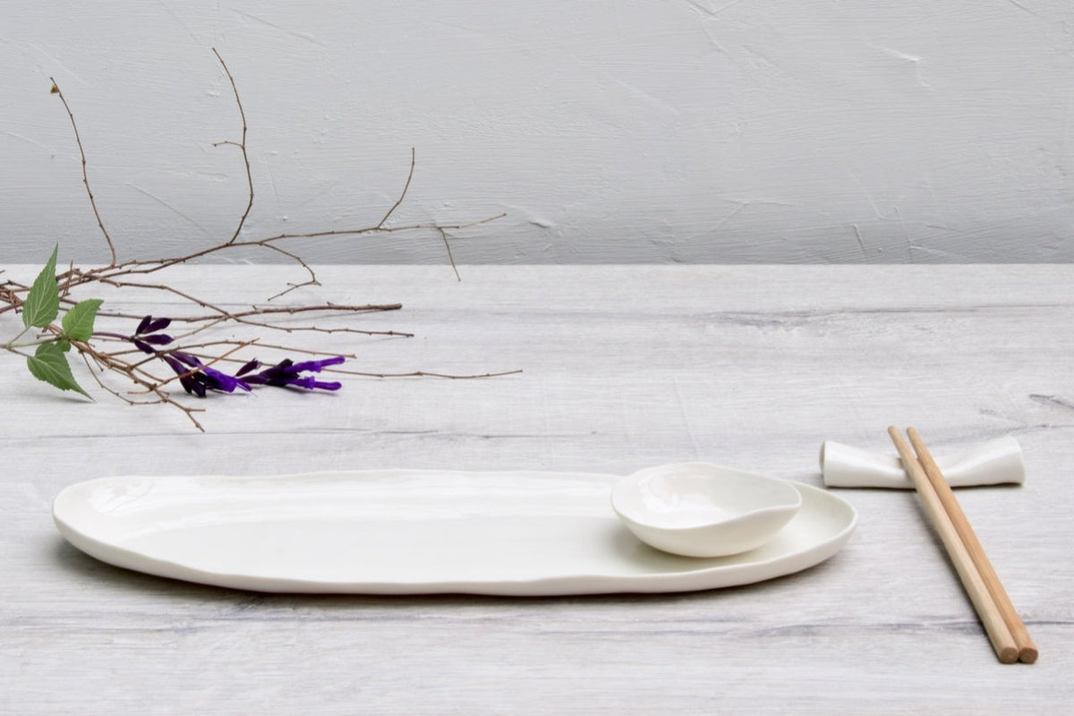 Luna - Handmade Porcelain Sushi set